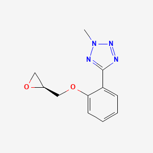 molecular formula C11H12N4O2 B1397169 (S)-2-methyl-5-(2-(oxiran-2-ylmethoxy)phenyl)-2H-tetrazole CAS No. 391926-60-6