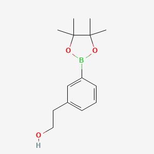 molecular formula C14H21BO3 B1397170 2-(3-(4,4,5,5-Tetramethyl-1,3,2-dioxaborolan-2-yl)phenyl)ethanol CAS No. 651030-56-7