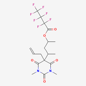 Butanoic acid, 2,2,3,3,4,4,4-heptafluoro-, 3-[hexahydro-1,3-dimethyl-2,4,6-trioxo-5-(2-propenyl)-5-pyrimidinyl]-1,3-dimethylpropyl ester