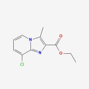 molecular formula C11H11ClN2O2 B13971737 Ethyl 8-chloro-3-methylimidazo[1,2-a]pyridine-2-carboxylate 