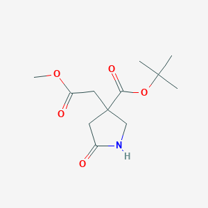 Methyl 3-[(1,1-dimethylethoxy)carbonyl]-5-oxo-3-pyrrolidineacetate