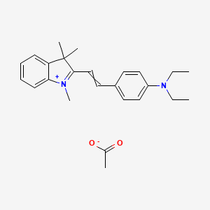 3H-Indolium, 2-[2-[4-(diethylamino)phenyl]ethenyl]-1,3,3-trimethyl-, acetate