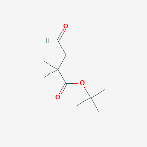 molecular formula C10H16O3 B1397177 1-(2-Oxo-ethyl)-cyclopropanecarboxylic acid tert-butyl ester CAS No. 452911-09-0