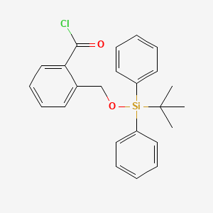 molecular formula C24H25ClO2Si B13971798 Benzoyl chloride, 2-[[[(1,1-dimethylethyl)diphenylsilyl]oxy]methyl]- CAS No. 129452-86-4