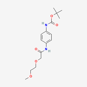 Carbamic acid, [4-[[(2-methoxyethoxy)acetyl]-amino]phenyl]-, 1,1-dimethylethyl ester