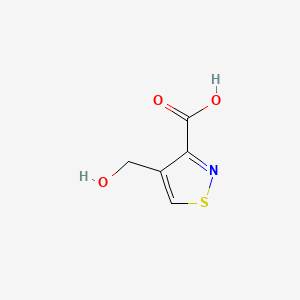 molecular formula C5H5NO3S B13971886 4-(Hydroxymethyl)-1,2-thiazole-3-carboxylic acid CAS No. 64024-49-3