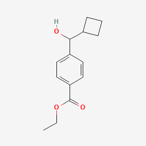 molecular formula C14H18O3 B13971906 Ethyl 4-(cyclobutyl(hydroxy)methyl)benzoate 