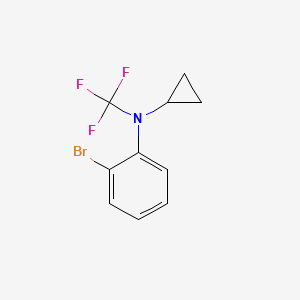 molecular formula C10H9BrF3N B13971923 2-bromo-N-cyclopropyl-N-(trifluoromethyl)aniline 