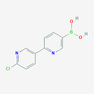 molecular formula C10H8BClN2O2 B13971925 [6-(6-Chloropyridin-3-yl)pyridin-3-yl]boronic acid 