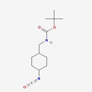 molecular formula C13H22N2O3 B1397195 (4-Isocyanatocyclohexylmethyl)-carbamic acid tert-butyl ester and enantiomer CAS No. 1827601-38-6