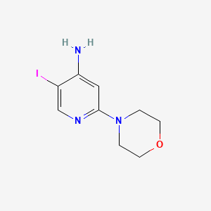 molecular formula C9H12IN3O B1397199 5-Iodo-2-morpholinopyridin-4-amine CAS No. 848579-81-7