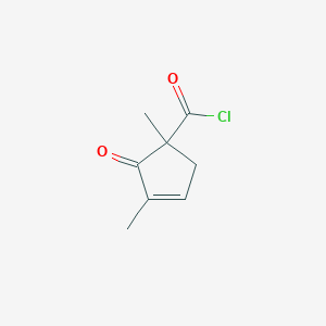 1,3-Dimethyl-2-oxocyclopent-3-ene-1-carbonyl chloride