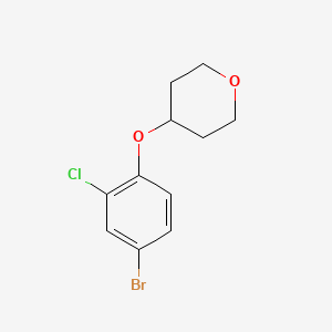 molecular formula C11H12BrClO2 B1397201 4-(4-bromo-2-chlorophenoxy)tetrahydro-2H-pyran CAS No. 1056465-06-5