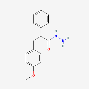 molecular formula C16H18N2O2 B13972019 p-Methoxy-alpha-phenylhydrocinnamic acid hydrazide CAS No. 58973-44-7