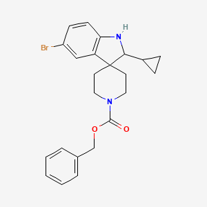 Benzyl 5-bromo-2-cyclopropylspiro[indoline-3,4'-piperidine]-1'-carboxylate