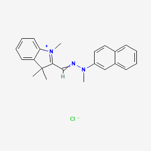 3H-Indolium, 1,3,3-trimethyl-2-[(methyl-2-naphthalenylhydrazono)methyl]-, chloride