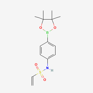 molecular formula C14H20BNO4S B1397204 Ethenesulfonamide,N-[4-(4,4,5,5-tetramethyl-1,3,2-dioxaborolan-2-yl)phenyl]- CAS No. 756520-45-3