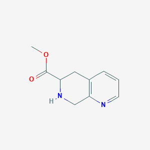 molecular formula C10H12N2O2 B13972041 Methyl 5,6,7,8-tetrahydro-1,7-naphthyridine-6-carboxylate 