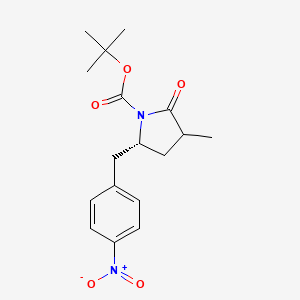 molecular formula C17H22N2O5 B13972048 (5R)-Tert-butyl 3-methyl-5-(4-nitrobenzyl)-2-oxopyrrolidine-1-carboxylate 