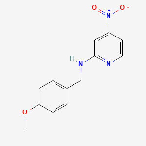 molecular formula C13H13N3O3 B1397205 N-(4-甲氧基苄基)-4-硝基吡啶-2-胺 CAS No. 942076-74-6