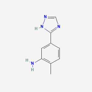 B1397206 2-Methyl-5-(4H-[1,2,4]triazol-3-yl)-phenylamine CAS No. 482344-75-2