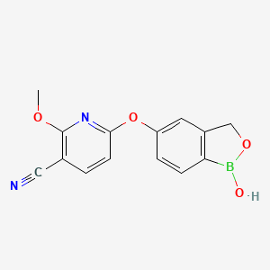 6-(1-Hydroxy-1,3-dihydro-benzo[c][1,2]oxaborol-5-yloxy)-2-methoxy-nicotinonitrile