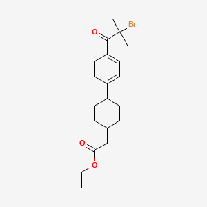 molecular formula C20H27BrO3 B1397207 2-(4-(4-(2-溴-2-甲基丙酰)-苯基)环己基)乙酸乙酯 CAS No. 701232-18-0