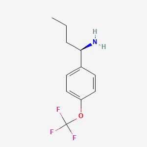 molecular formula C11H14F3NO B13972116 (R)-1-[4-(trifluoromethoxy)phenyl]butylamine 