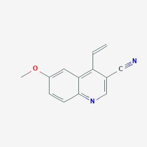 molecular formula C13H10N2O B1397216 6-甲氧基-4-乙烯基喹啉-3-碳腈 CAS No. 872714-54-0