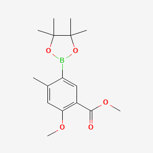 molecular formula C16H23BO5 B1397223 2-甲氧基-4-甲基-5-(4,4,5,5-四甲基-1,3,2-二氧杂硼环-2-基)苯甲酸甲酯 CAS No. 1052647-21-8