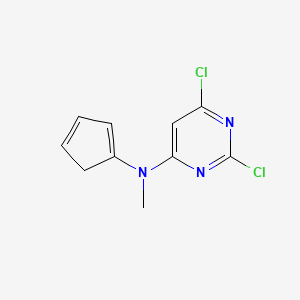 molecular formula C10H9Cl2N3 B1397225 2,6-二氯-N-(环戊-1,3-二烯-1-基)-N-甲基嘧啶-4-胺 CAS No. 1332531-17-5
