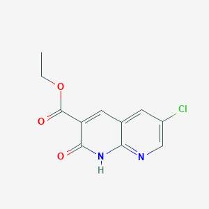 B1397226 Ethyl 6-chloro-2-hydroxy-1,8-naphthyridine-3-carboxylate CAS No. 1330583-64-6