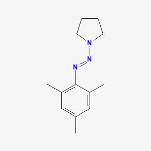 molecular formula C13H19N3 B13972279 1-(Mesityldiazenyl)pyrrolidine CAS No. 329278-45-7