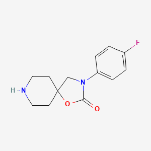 molecular formula C13H15FN2O2 B1397228 3-(4-氟苯基)-1-氧-3,8-二氮杂螺[4.5]癸烷-2-酮 CAS No. 1047655-95-7