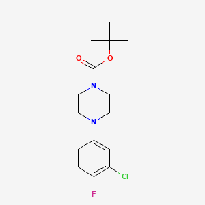 molecular formula C15H20ClFN2O2 B13972482 N-Boc-4-N-(3-Chloro-4-Fluoro phenyl)piperazine CAS No. 951626-70-3