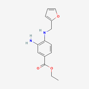 molecular formula C14H16N2O3 B1397252 Ethyl 3-amino-4-[(2-furylmethyl)amino]benzoate CAS No. 1220035-61-9