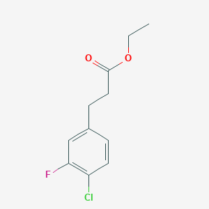 molecular formula C11H12ClFO2 B13972530 Ethyl 3-(4-chloro-3-fluorophenyl)propanoate 