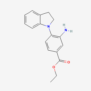 Ethyl 3-amino-4-(2,3-dihydro-1H-indol-1-yl)-benzoate