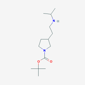 molecular formula C14H28N2O2 B13972557 tert-Butyl 3-(2-(isopropylamino)ethyl)pyrrolidine-1-carboxylate 