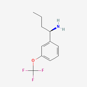 molecular formula C11H14F3NO B13972562 (R)-1-[3-(trifluoromethoxy)phenyl]butylamine 