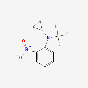 molecular formula C10H9F3N2O2 B13972566 N-cyclopropyl-2-nitro-N-(trifluoromethyl)aniline 