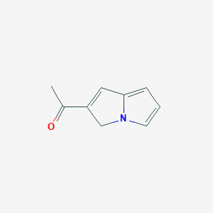 molecular formula C9H9NO B13972587 1-(3H-pyrrolizin-2-yl)ethanone 