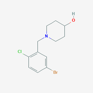 molecular formula C12H15BrClNO B1397259 1-(5-溴-2-氯苄基)哌啶-4-醇 CAS No. 1355903-90-0