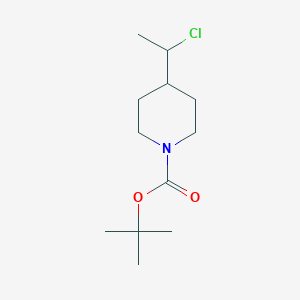 molecular formula C12H22ClNO2 B13972611 tert-Butyl 4-(1-chloroethyl)piperidine-1-carboxylate 