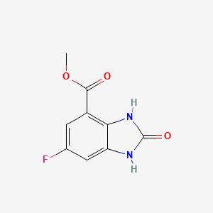 molecular formula C9H7FN2O3 B13972652 methyl 6-fluoro-2-oxo-2,3-dihydro-1H-benzo[d]imidazole-4-carboxylate 