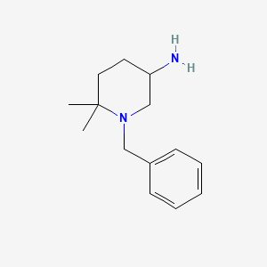 molecular formula C14H22N2 B13972657 1-Benzyl-6,6-dimethyl-piperidin-3-amine 