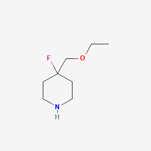 molecular formula C8H16FNO B13972659 4-(Ethoxymethyl)-4-fluoropiperidine CAS No. 949100-12-3