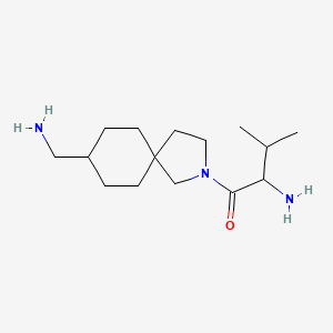 molecular formula C15H29N3O B13972676 2-Amino-1-(8-(aminomethyl)-2-azaspiro[4.5]decan-2-yl)-3-methylbutan-1-one 