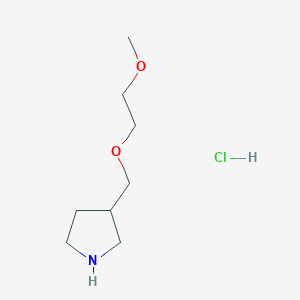 molecular formula C8H18ClNO2 B1397268 3-[(2-Methoxyethoxy)methyl]pyrrolidine hydrochloride CAS No. 1219967-70-0
