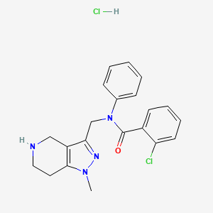 2-Chloro-N-((1-methyl-4,5,6,7-tetrahydro-1H-pyrazolo[4,3-c]pyridin-3-yl)methyl)-N-phenylbenzamide hydrochloride